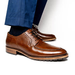 Alan Payne Wimbley Deerskin Lace Ups Antique Honey