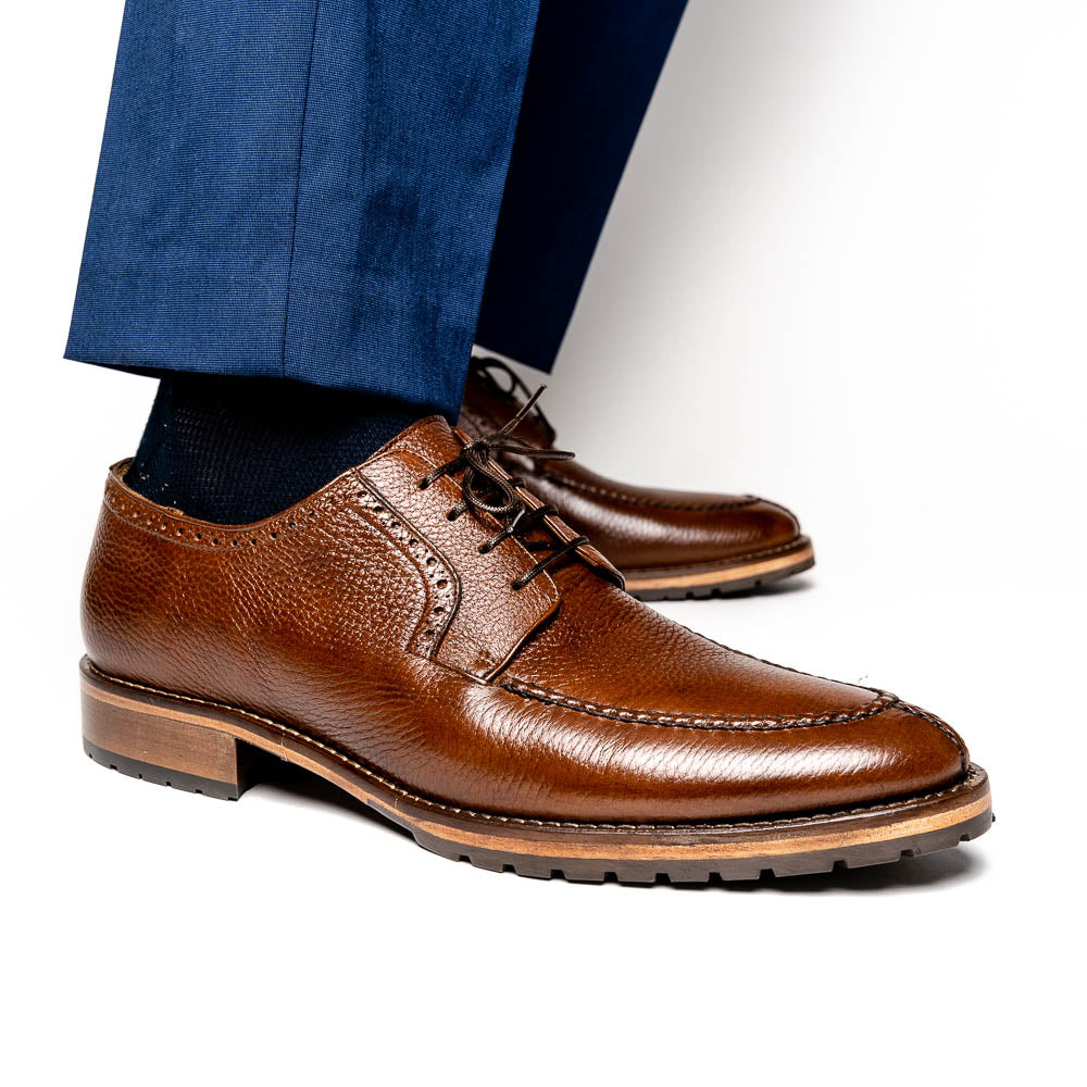 Alan Payne Wimbley Deerskin Lace Ups Antique Honey