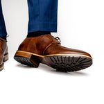 Alan Payne Wimbley Deerskin Lace Ups Antique Honey