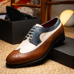 Emanuele Sempre Longwing Blucher Derby Brown / Navy / Beige