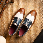 Emanuele Sempre Longwing Blucher Derby Brown / Navy / Beige