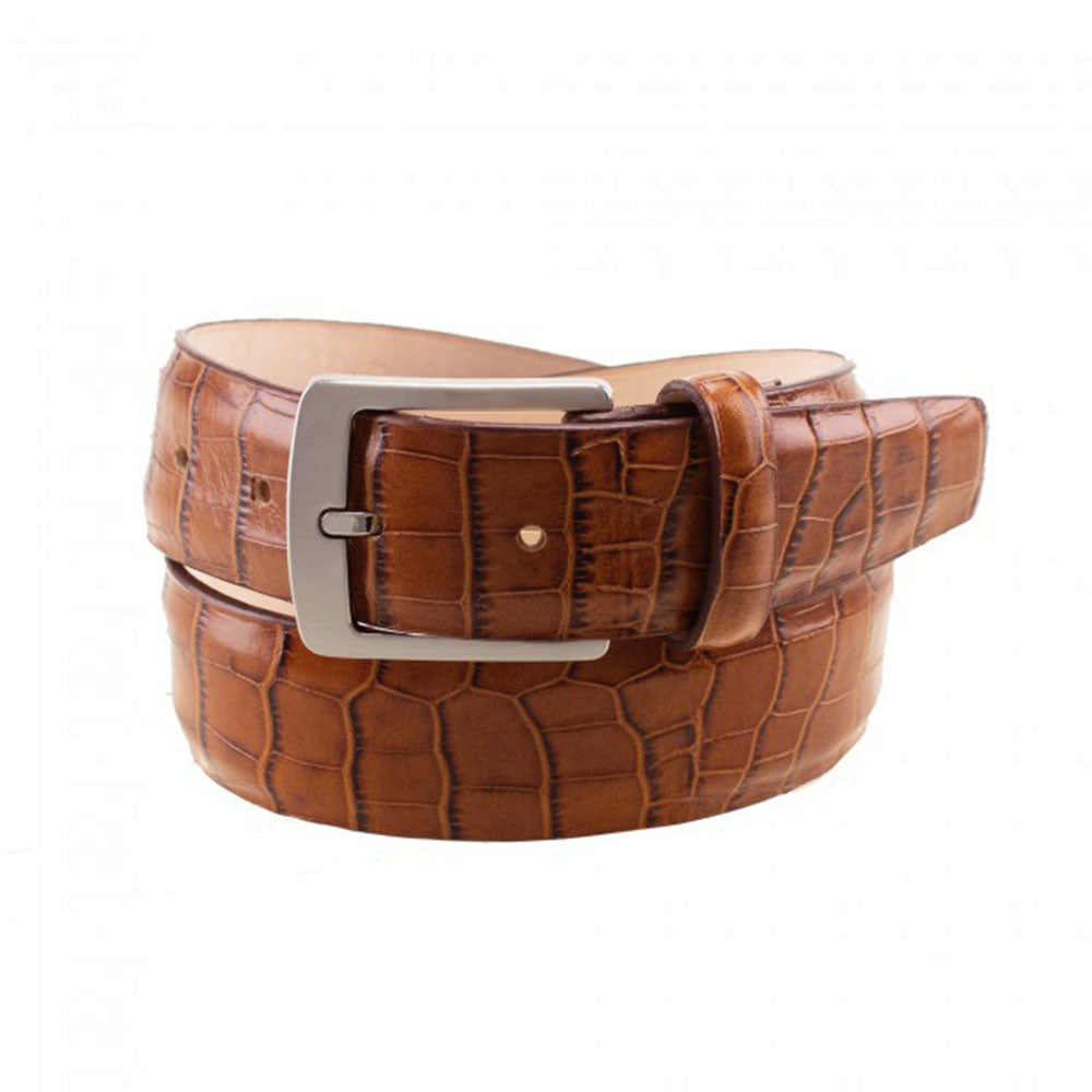 TB Phelps Woodside No Stitch Crocodile Embossed Sport Whiskey