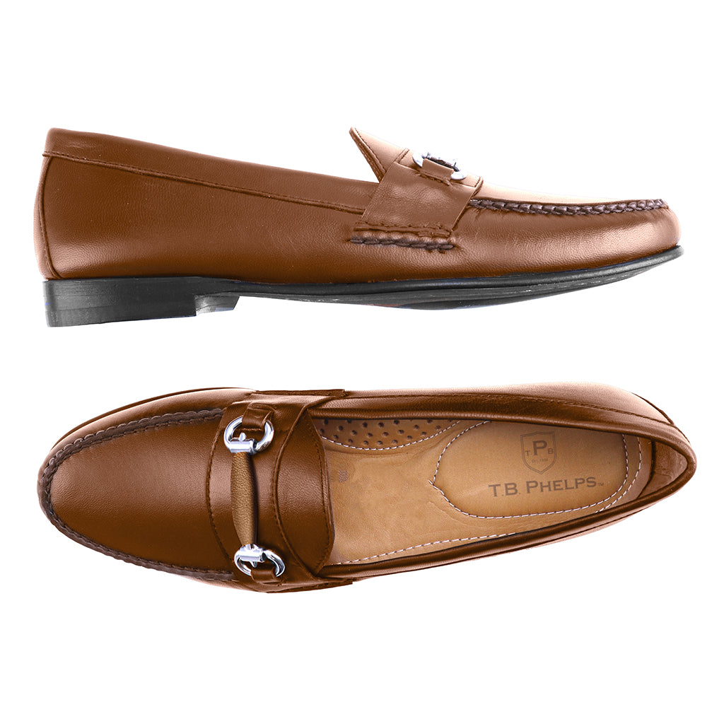 TB Phelps Preston Bridge Bit Loafers Pecan
