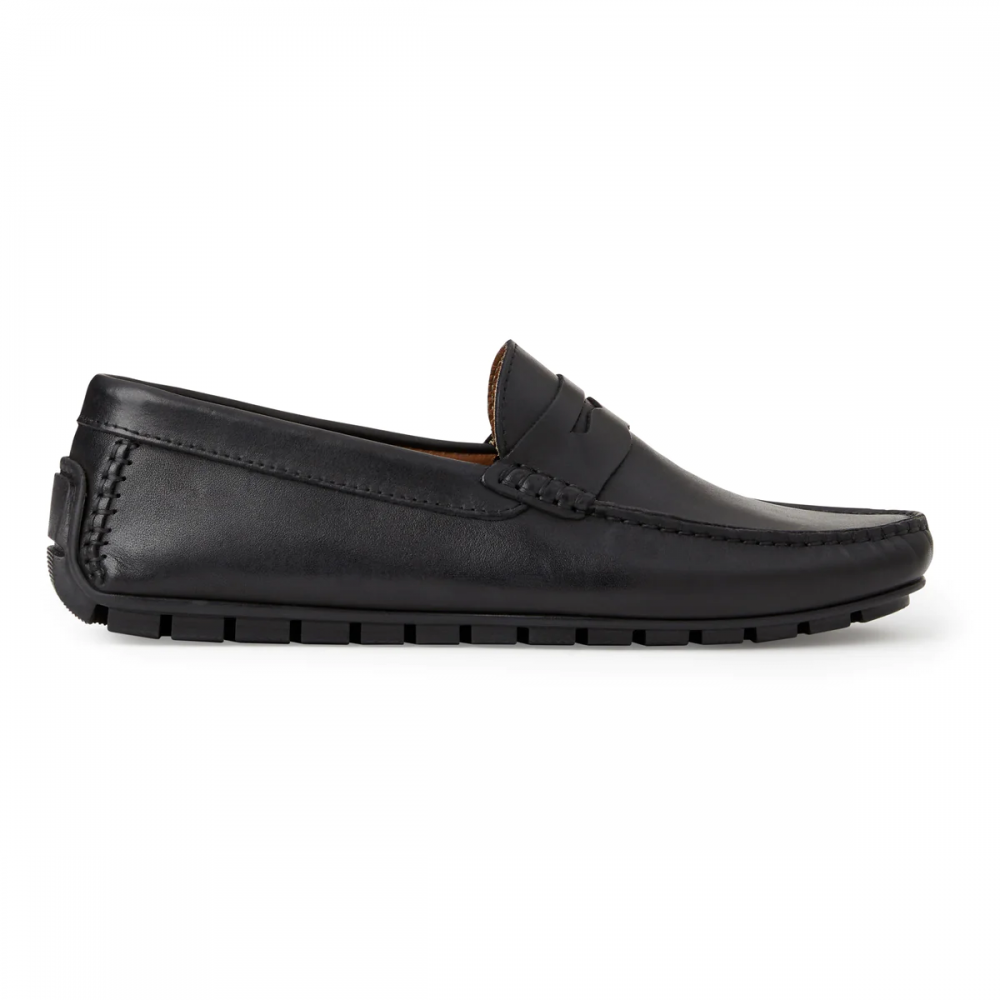 Bruno Magli Xane Casual Leather Slip-on Driving Moccasin Black