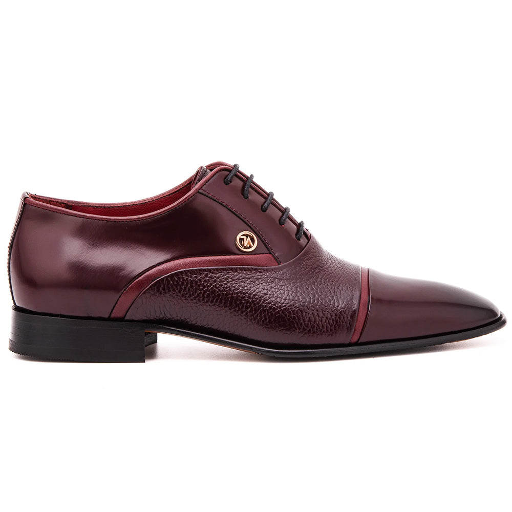 Vinci Leather The Rockwell Handmade Cap Toe Oxford Burgundy