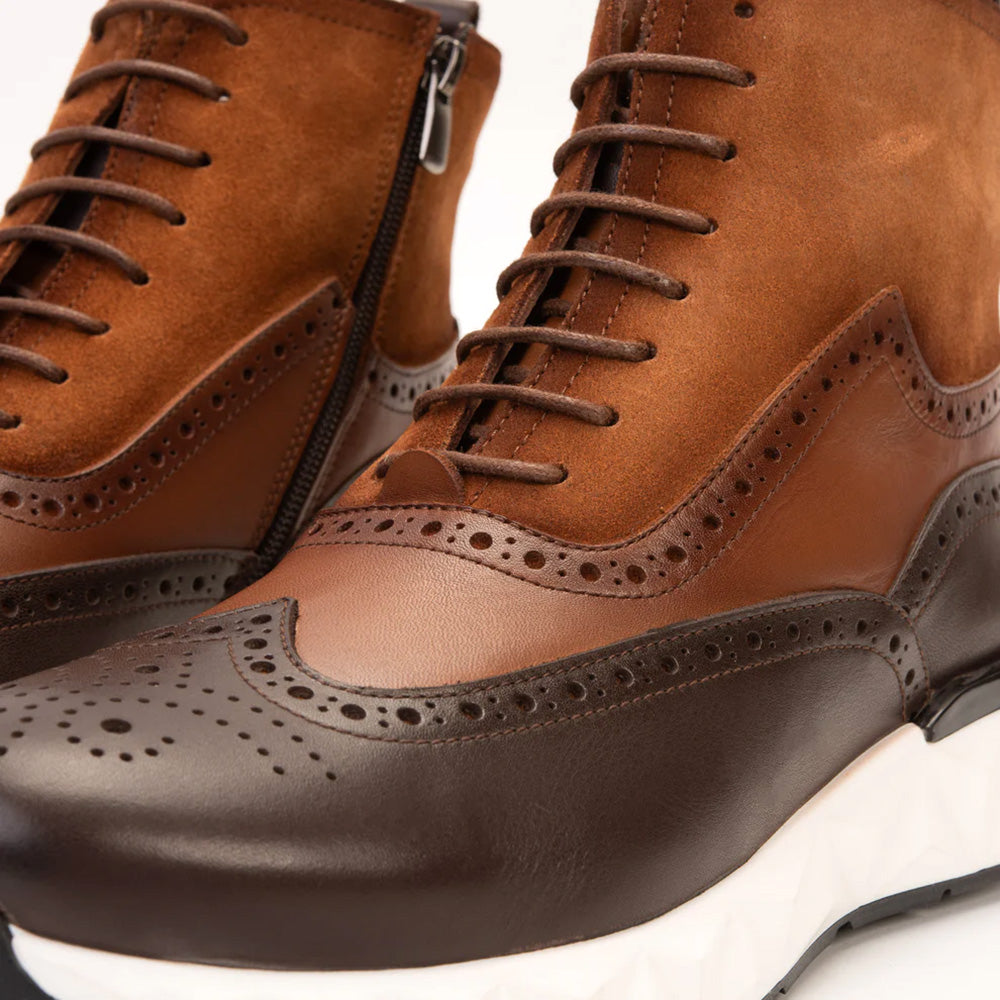 Vinci Leather The Regent Wingtip Boot Brown