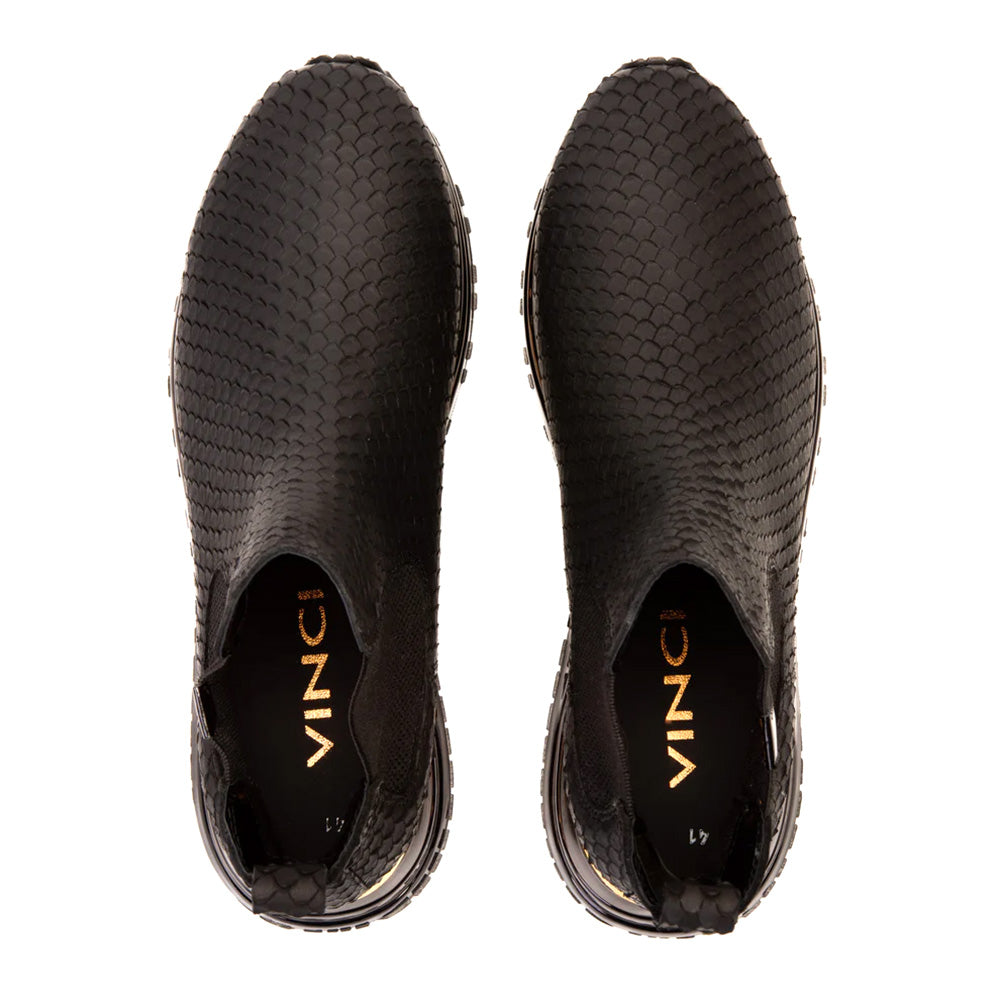 Vinci Leather The Panther Leather Chelsea Boot Black
