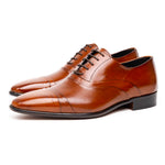 Calzoleria Toscana Z211 Parma Calfskin Cap Toe Oxfords Mahogany