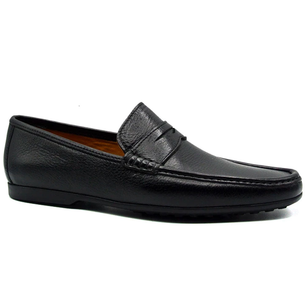 Zelli Alano Deerskin Driving Loafers Black