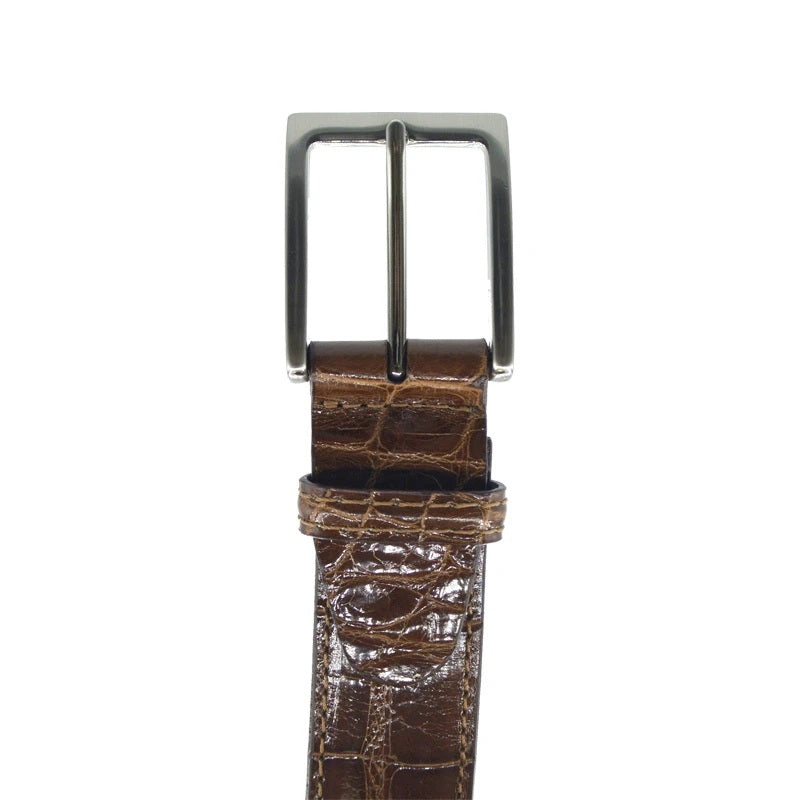 Zelli Alligator Belt Cognac (70-100-CGN)