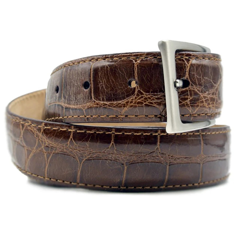Zelli Alligator Belt Cognac