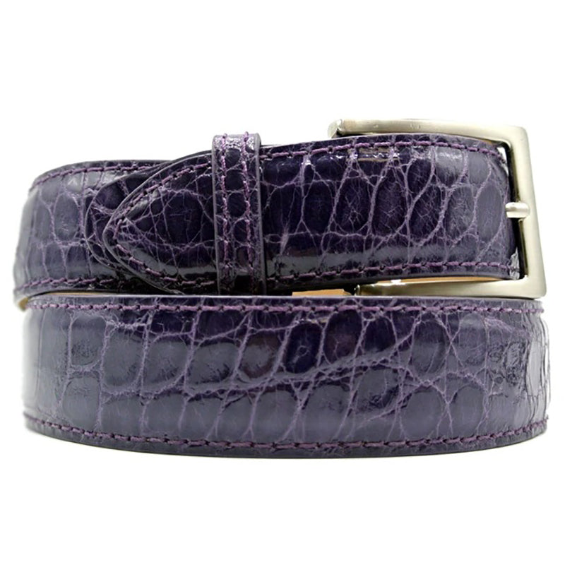 Zelli Alligator Belt Dark Purple