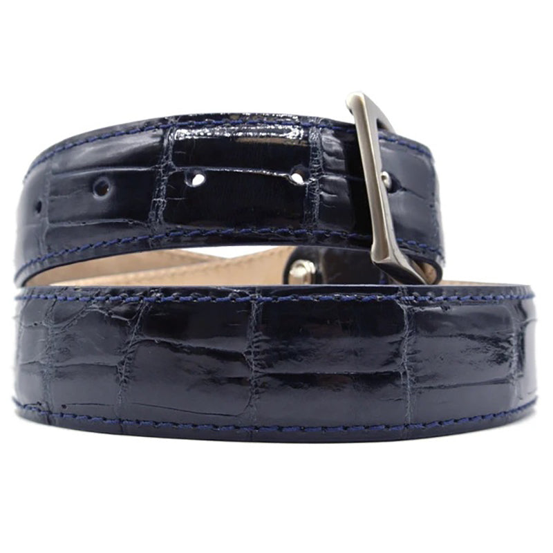 Zelli Alligator Belt Navy