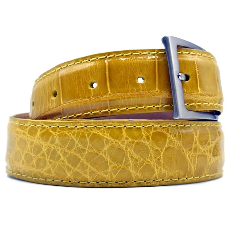 Zelli Alligator Belt Yellow