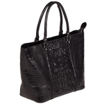 Zelli Allison Genuine Alligator Tote Bag Black