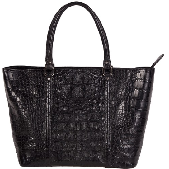 Zelli Allison Genuine Alligator Tote Bag Black