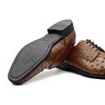 Zelli Andrea Ostrich Cap Toe Shoes Brandy (23-538-BDY)