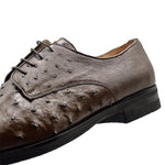 Zelli Andrea Ostrich Cap Toe Shoes Brown (23-538-BRN)