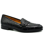 Zelli Angelo Genuine Ostrich Loafers Black