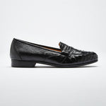 Zelli Angelo Genuine Ostrich Loafers Black