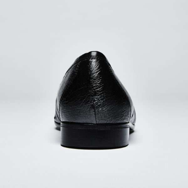 Zelli Angelo Genuine Ostrich Loafers Black
