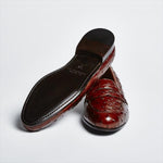 Zelli Ostrich Penny Loafers Brown
