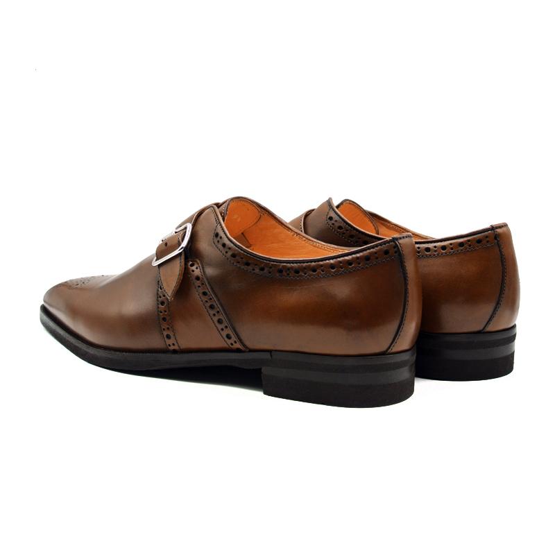 Zelli Antonio Monk Strap Shoes Cognac (55-506-CGN)