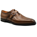 Zelli Antonio Monk Strap Shoes Cognac