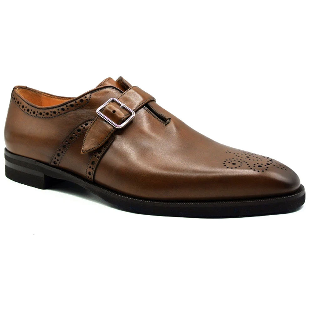 Zelli Antonio Monk Strap Shoes Cognac