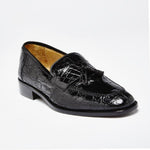Zelli Crocodile Tassel Loafers Black
