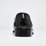 Zelli Crocodile Tassel Loafers Black