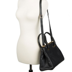 Zelli Bella Genuine Ostrich Handbag Black
