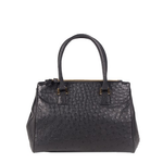 Zelli Bella Genuine Ostrich Handbag Black