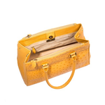 Zelli Bella Genuine Ostrich Handbag Buttercup