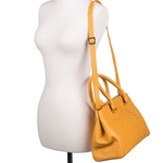 Zelli Bella Genuine Ostrich Handbag Buttercup