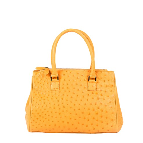 Zelli Bella Genuine Ostrich Handbag Buttercup