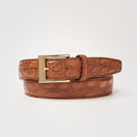 Zelli Caiman Crocodile Belt Antique Copper