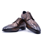 Zelli Calf Wingtip Derby Nicotine