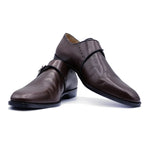 Zelli Calfskin Monk Strap Brogues Burgundy