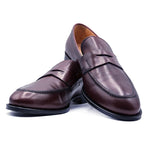 Zelli Calfskin Penny Loafers Burgundy