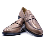Zelli Calfskin Penny Loafers Cappucino