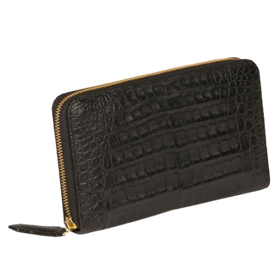 Zelli Camilla Genuine Crocodile Wallet Black