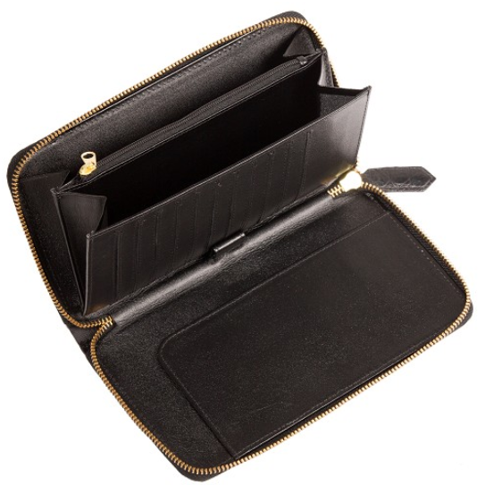 Zelli Camilla Genuine Crocodile Wallet Black