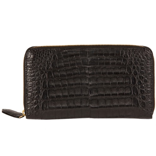 Zelli Camilla Genuine Crocodile Wallet Black