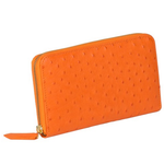 Zelli Camilla Genuine Ostrich Wallet Orange