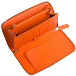 Zelli Camilla Genuine Ostrich Wallet Orange