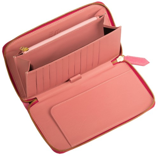 Zelli Camilla Genuine Ostrich Wallet Pink
