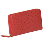 Zelli Camilla Genuine Ostrich Wallet Red