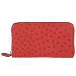 Zelli Camilla Genuine Ostrich Wallet Red