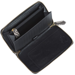 Zelli Camilla Genuine Python Wallet Black / White